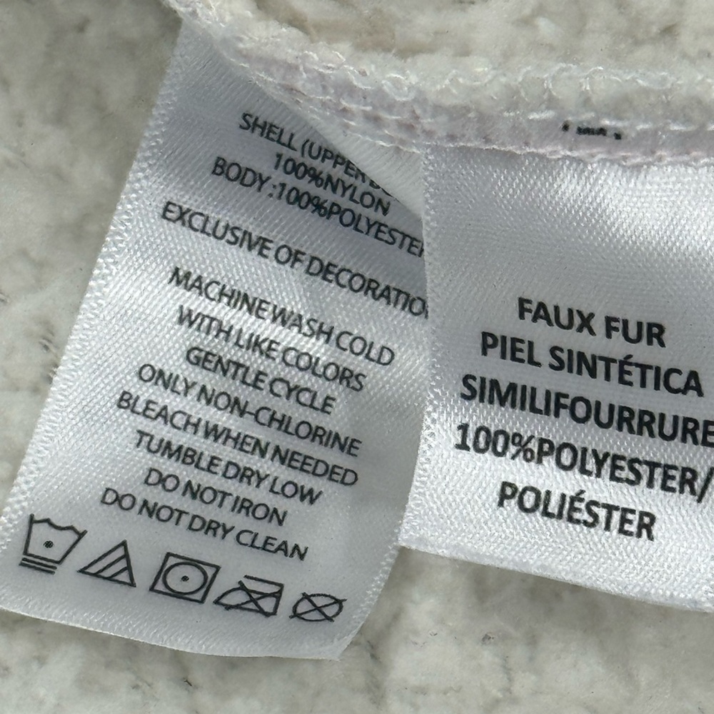 Baby Eddie Bauer Pink and Cream Hooded Sherpa Jacket - Picture 6 of 8